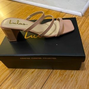 nude mule sandal